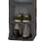 Household Essentials Gray Linen 6-Shelf Hanging Closet Organizer
